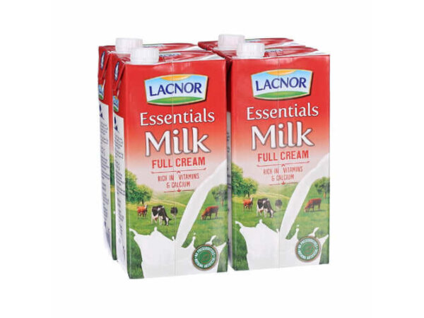 Lacnor full cream milk 4 x 1 liter